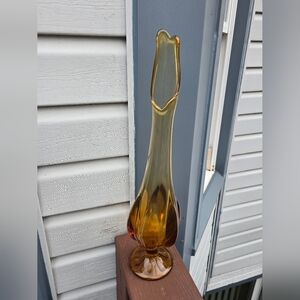 Viking Amberina Swung Vase